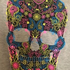 Charlotte Russe Tops - Cute Sugar Skull high low tee Charlotte Russe Tops - Cute Sugar Skull high low tee